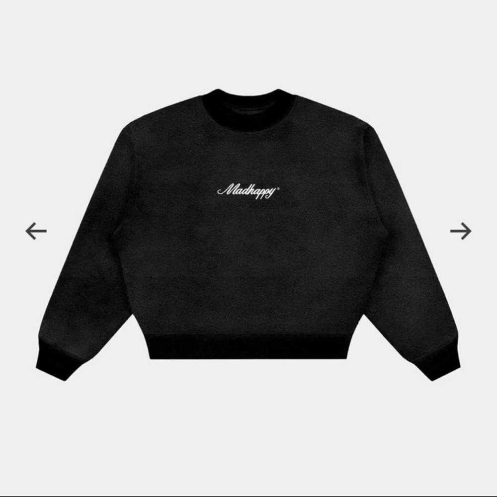 Madhappy black Signature Cropped Crewneck